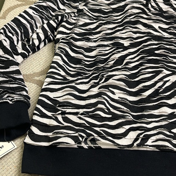 Alfred Dunner Upper East Side Zebra Print Bomber zip up Jacket - Picture 13 of 14